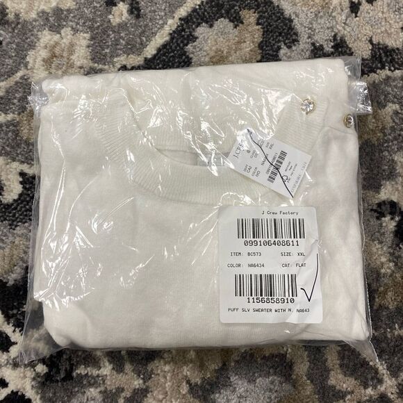 J. Crew Factory Puff-sleeve sweater Item BC573* - Picture 2 of 4